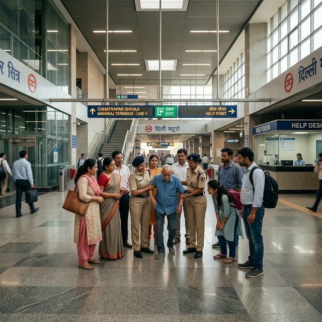 Community coming together to help at metro station